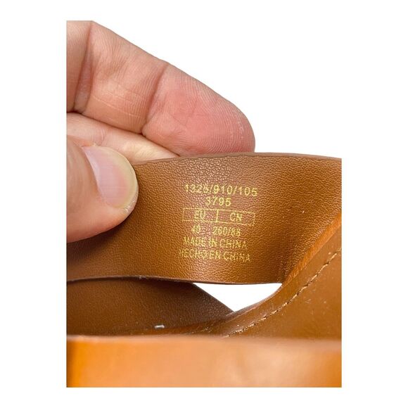 Zara Leather Platform retro chunky Strappy Wooden Heeled Sandals Size 40 - Picture 7 of 8